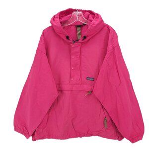 Vintage PATAGONIA Jacket 53690 Pink Anorak Windbreaker Pullover Hooded LARGE